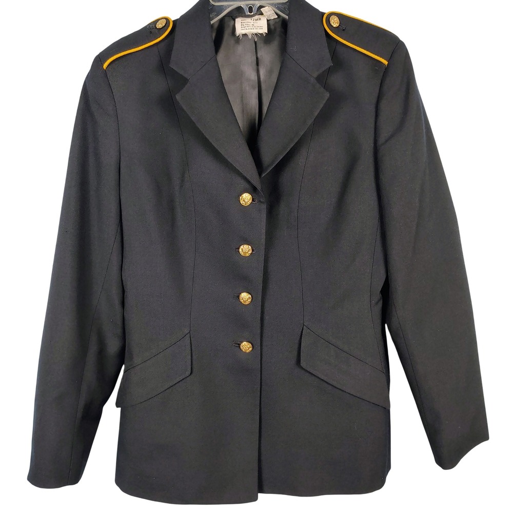 Womens SZ 12MR US Army Blue 450 Dress Uniform Coat Wool Blend Military Gorpcore